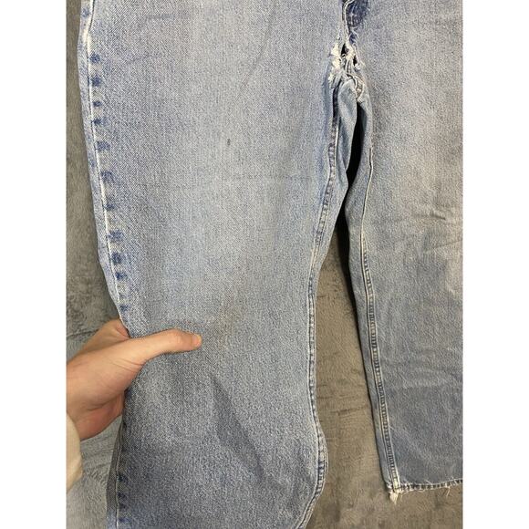 Vintage Old Navy Jeans Men 38x32 Loose Baggy Straight Leg Distressed Y2K Skater - Picture 2 of 16